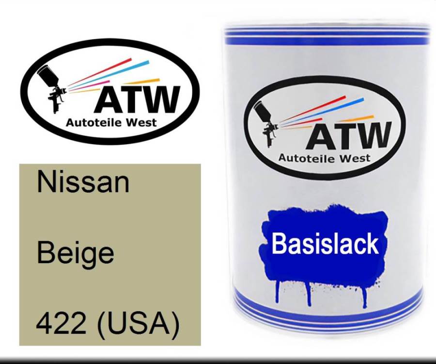 Nissan, Beige, 422 (USA): 500ml Lackdose, von ATW Autoteile West.